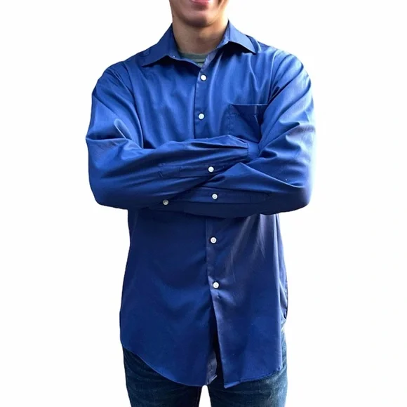 fitted sateen dress shirts Slinky Slim Fit White Sateen Shirt main image 0
